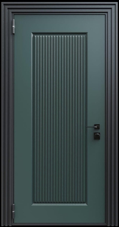 Входная термодверь с металлофиленкой и порошковым окрашиванием RAL 6012 (тип №1)