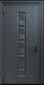 Входная термодверь с металлофиленкой и порошковым напылением RAL 7021 (тип №10)